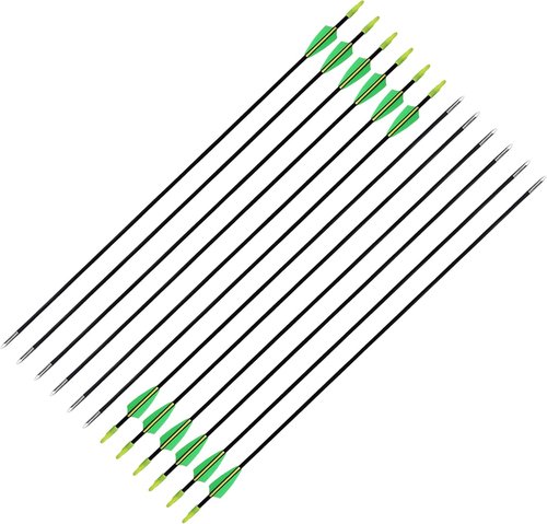GPP Archery Target Arrows - 28-Inch Fiberglass Practice Arrows for Recurve Bows | Youth-Friendly Design