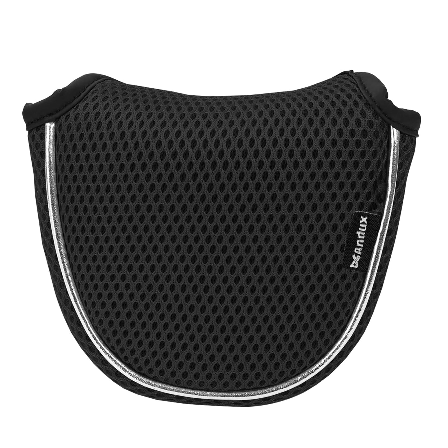 Andux Mesh Golf Putter Head Covers for Low Center Shaft Putter MT/TG22, Semicircle Black