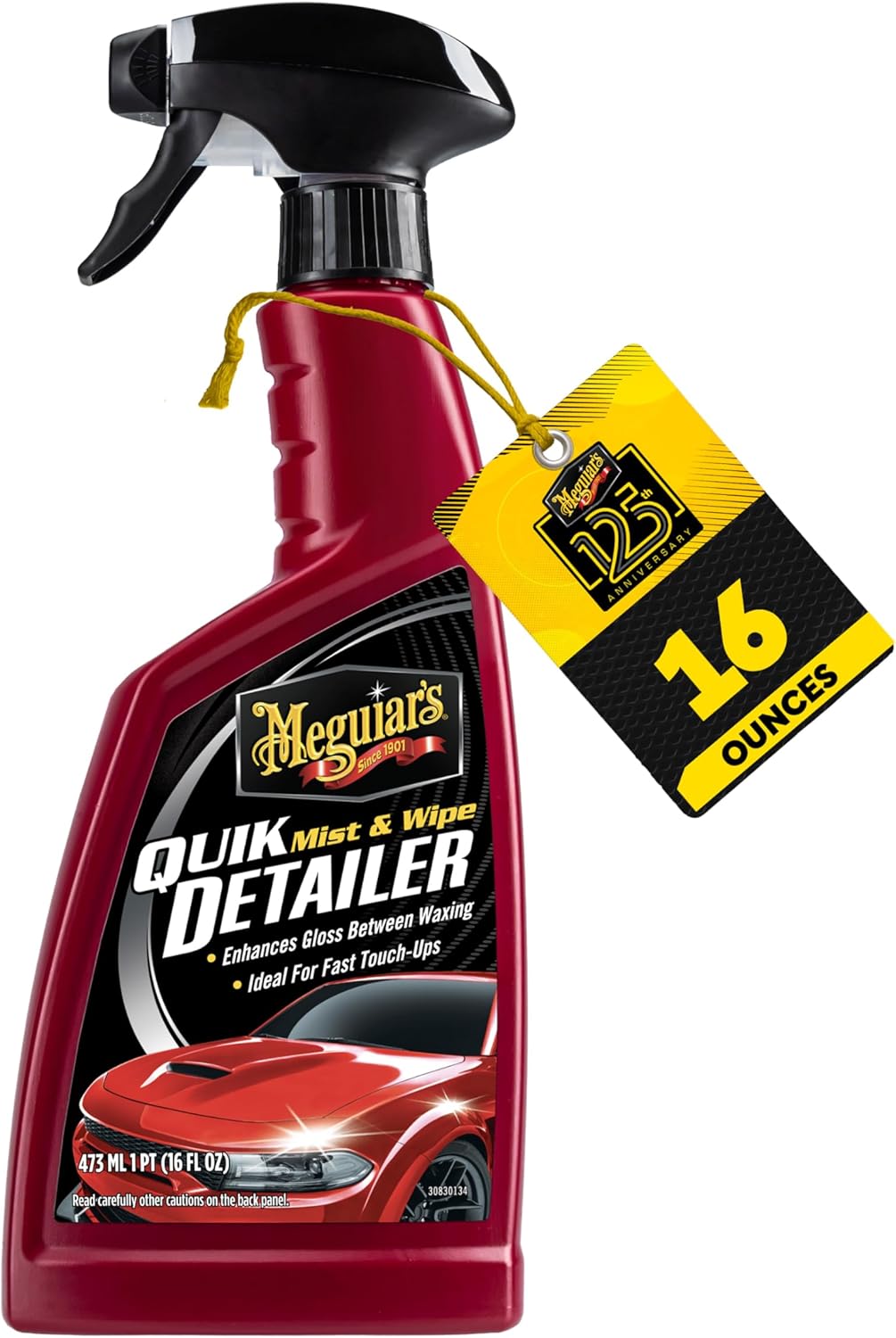 Meguiar's Quik Detailer Spray - Effortless Car Care for Dust & Smudges - 16 Oz for Enhanced Shine
