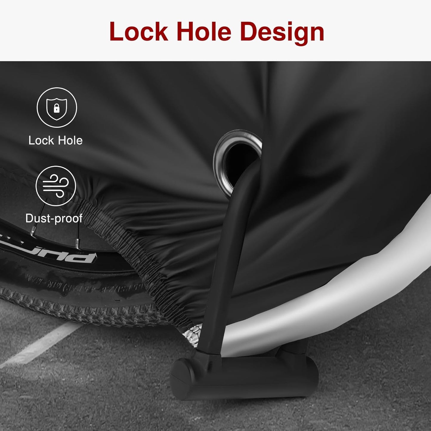 Puroma Bike Cover - Waterproof Outdoor Storage for 1-3 Bikes | UV, Dust & Wind Proof with Lock Hole