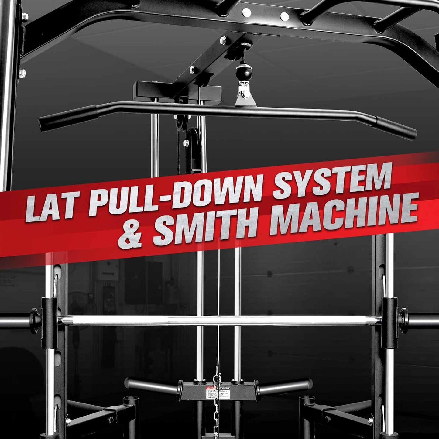 RitFit Smith Machine Power Rack - Versatile LAT Pull Down System & Landmine Attachments | Complete Training Setup
