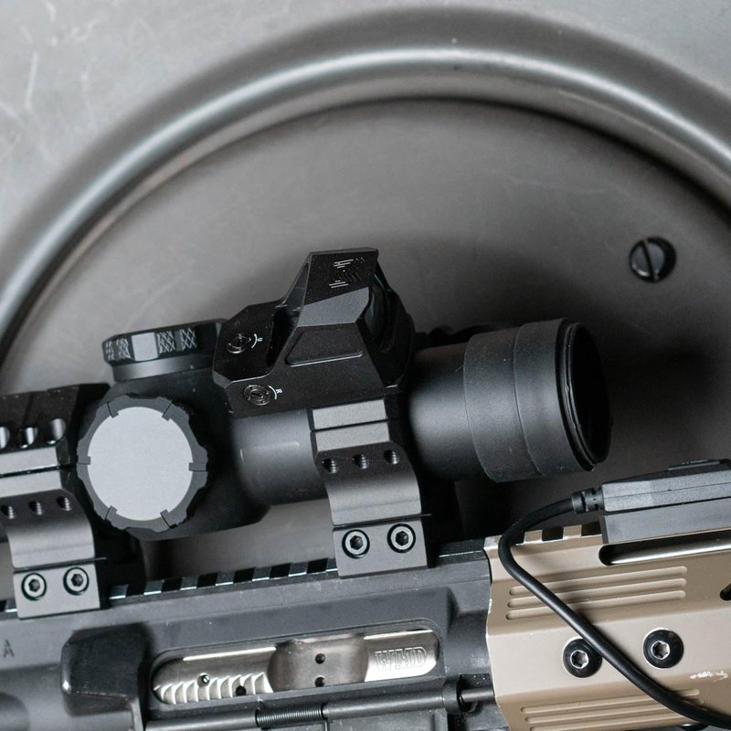 Monstrum Kimera Scope Rings | Includes Detachable Piggyback Red Dot Base | RMR Footprint | 30 mm Diameter | Low Profile 0.85 inch Center Height