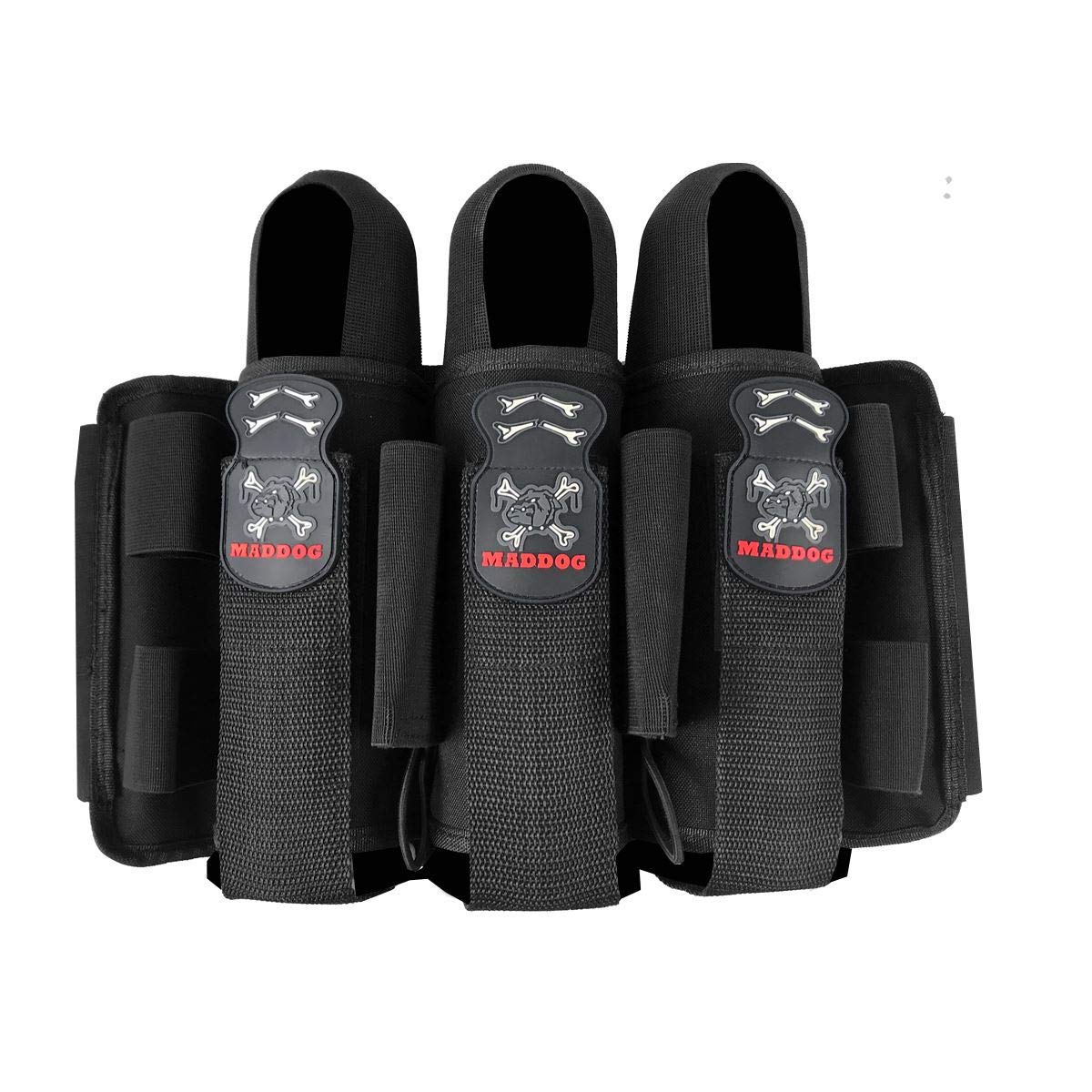 Maddog Pro 3+2 Paintball Harness Pod Pack | Harness Only | Adjustable Pod Holder Belt for Tournament, Woodsball & Speedball (Holds up to 5 Pods)