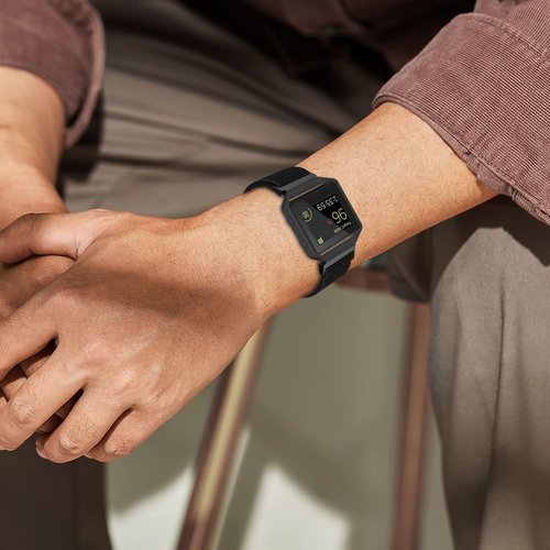 ESeekGo Elastic Bands Compatible for Fitbit Blaze for Men Women, Nylon Adjustable Stretchy Loop Braided Straps with Metal Frame Compatible for Fitbit Blaze Bands for Women Men, Black