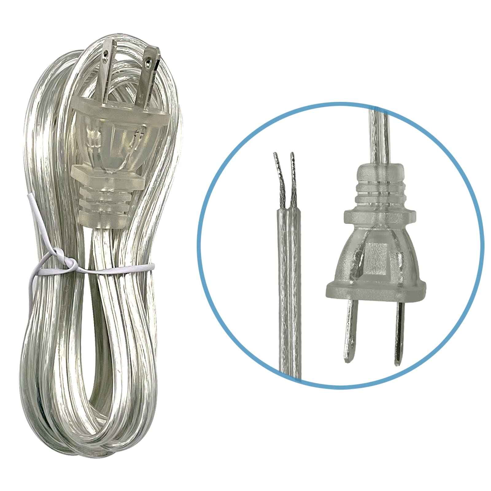 ECUDIS Swag Light Kit, Lamp Parts Chandelier Light Fixture Chain Swag Kit Includes 12 Ft Chain, 15 Ft Cord with Switch, 2 Swag Hooks and Mounting Hardware (Nickel)