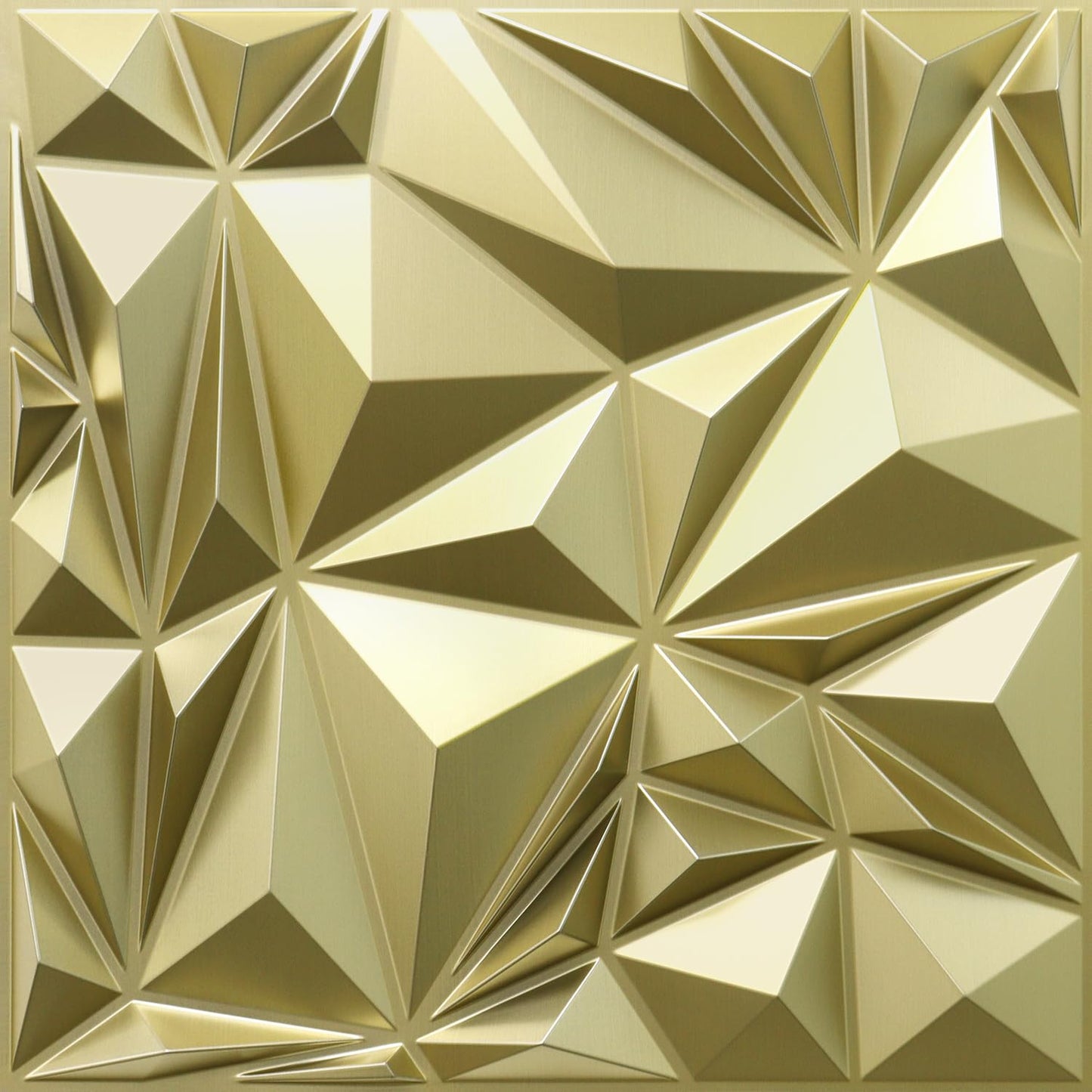 STICKGOO 3D Wall Panels for Interior Wall Decor, Champaign Gold Diamond Design Accent Wall Panels, 19.7" x 19.7" Decorative 3D Wall Panels for Living Room, Lobby, Office