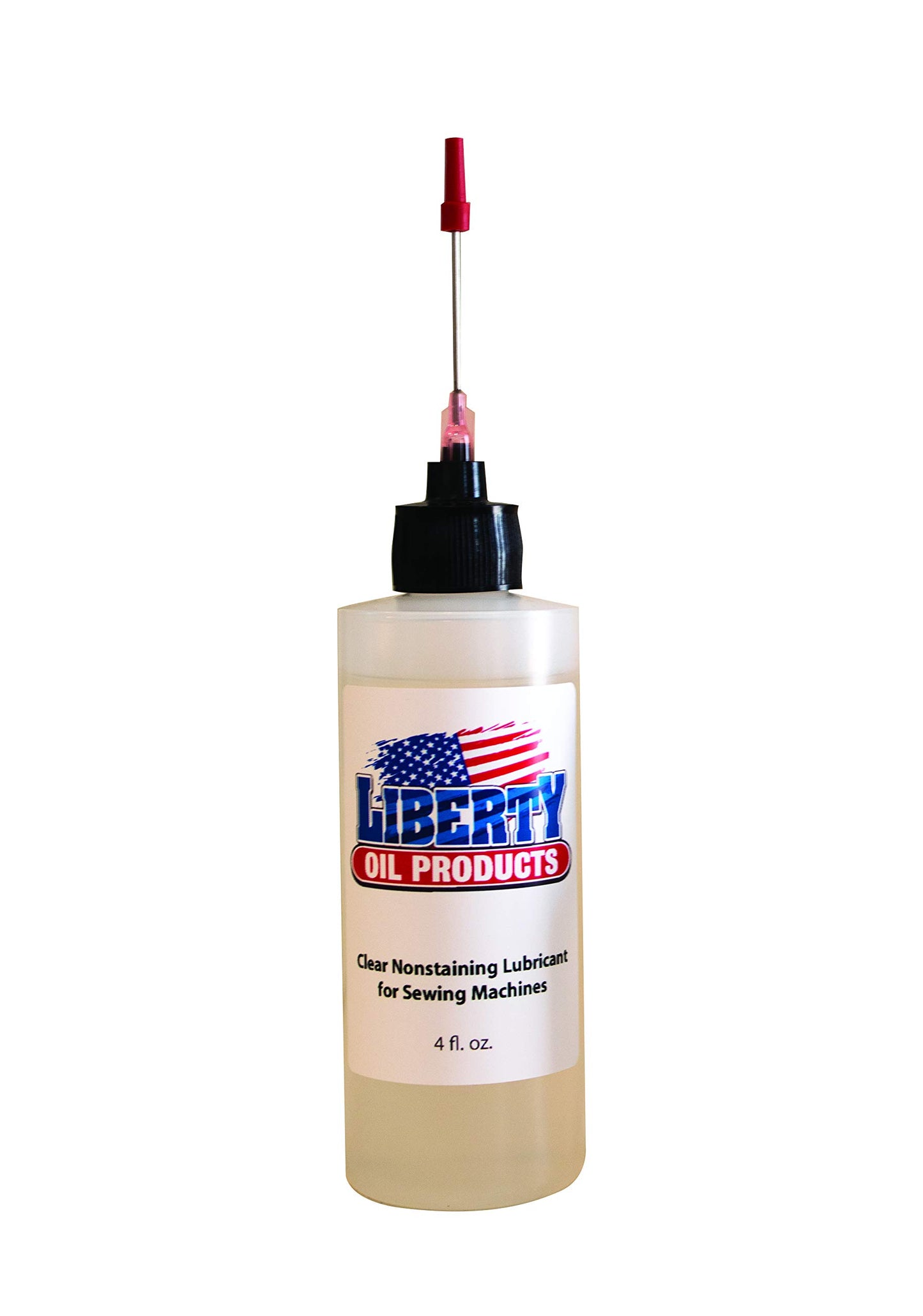 Liberty Oil, Clear Nonstaining Oil for Lubricating All Moving Parts of your Sewing Machine. Large 4 Ounce Bottle