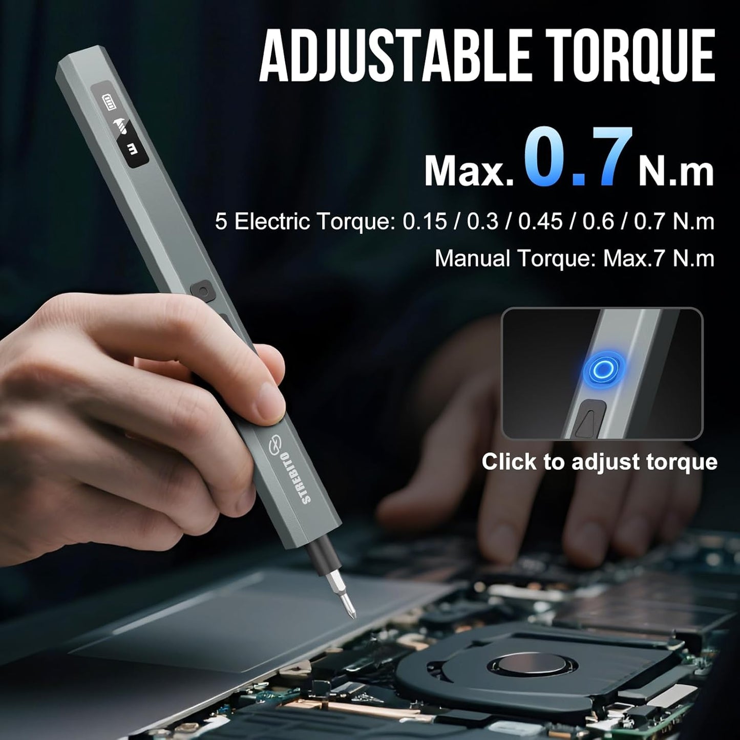 STREBITO 144-in-1 Electric Screwdriver Set - Precision Tool Kit with 120 Magnetic Bits for Electronics & PC Repair