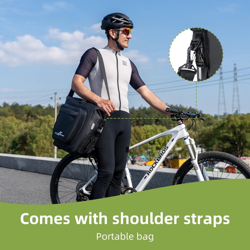 CbRSPORTS Waterproof Bike Panniers Bag 27L,Road Mountain Ride Bike Rear Bag with Shoulder Strap Bcycle Bags