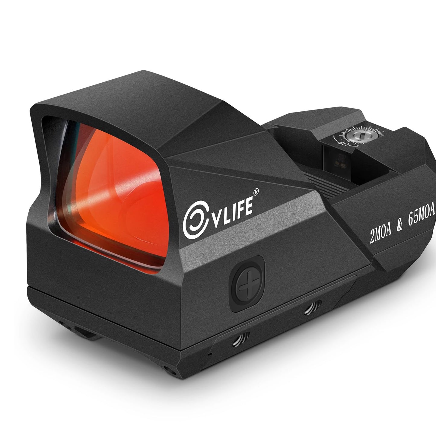 CVLIFE Multi Reticle Red Dot Sight for Rifle, 2 MOA Dot & 65 MOA Circle Open Reflex Sight with Motion Awake, Shockproof Rifle Red Dot Sight with 10 Brightness Settings, IPX7 Scope and Picatinny Mount