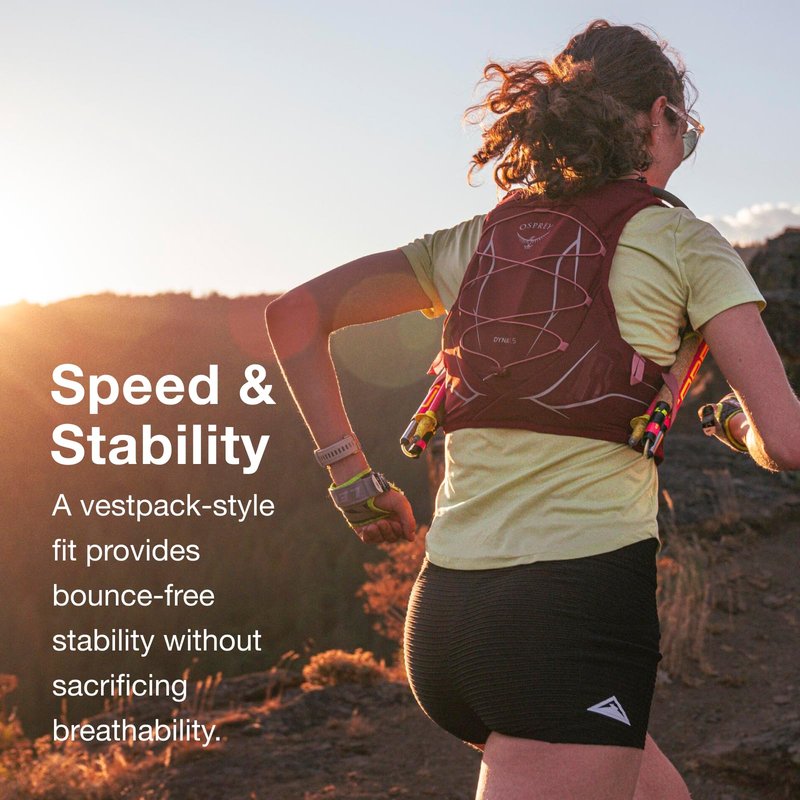 Osprey Dyna 1.5L Women's Running Hydration Vest with Hydraulics Reservoir, Kakio Pink, Large
