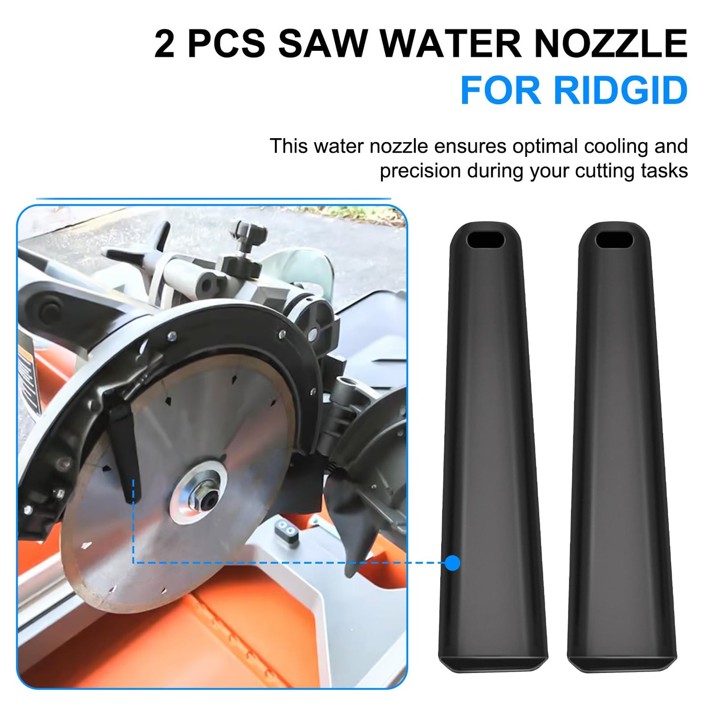 8" Tile Saw Water Nozzle TPR 089038001073 for Ridgid Replacement fits R4040, R4030, R4030S, R4040S, R4092 (2 Pack)