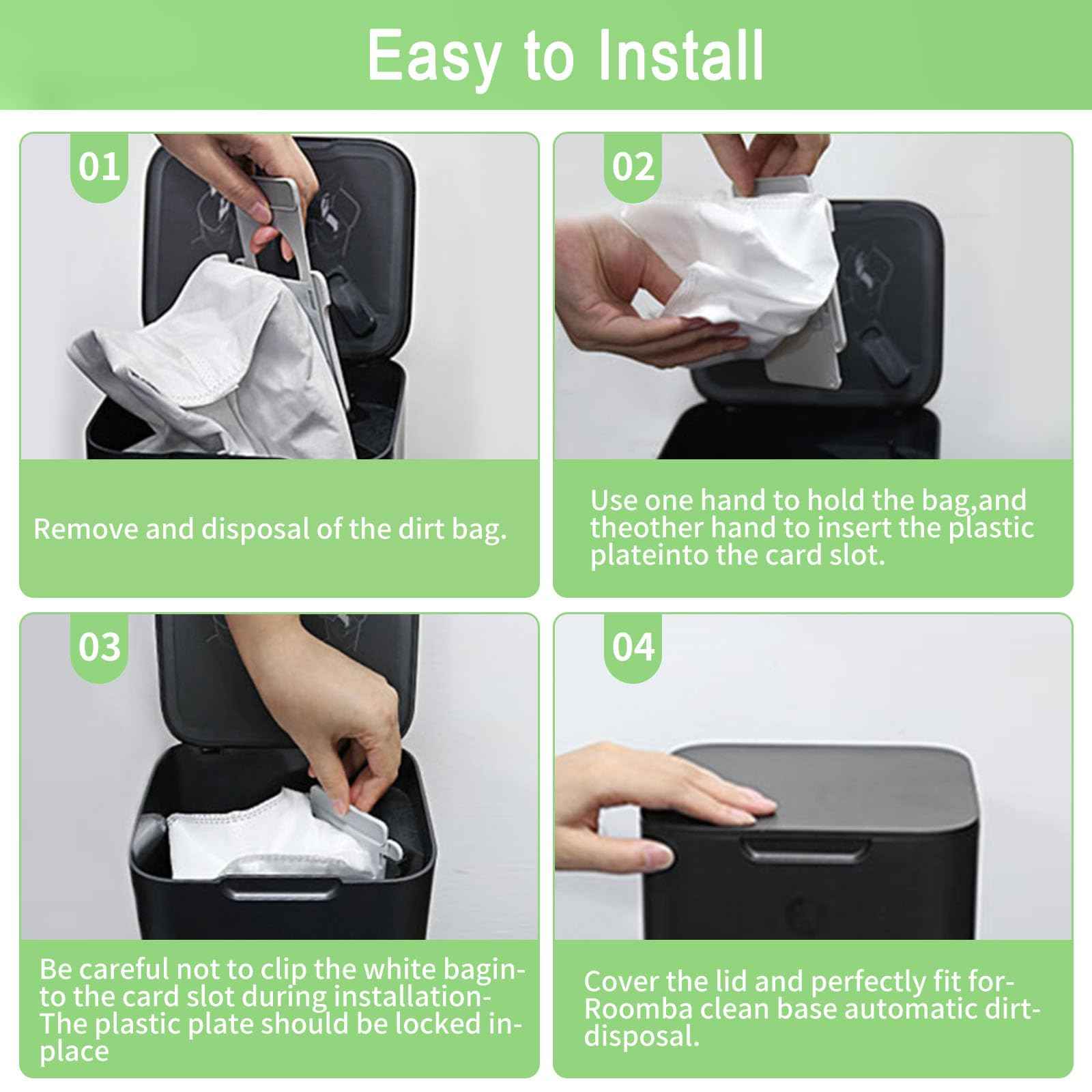 20 Pack Vacuum Bags Compatible with iRobot Roomba i7 i7+ i3 i3+ i8 i8+ j5+ i5+ i4 i4+ i1+ i6 i6+ j5+ j7 j7+ s9 s9 Plus Bags Automatic Dirt Disposal Bags