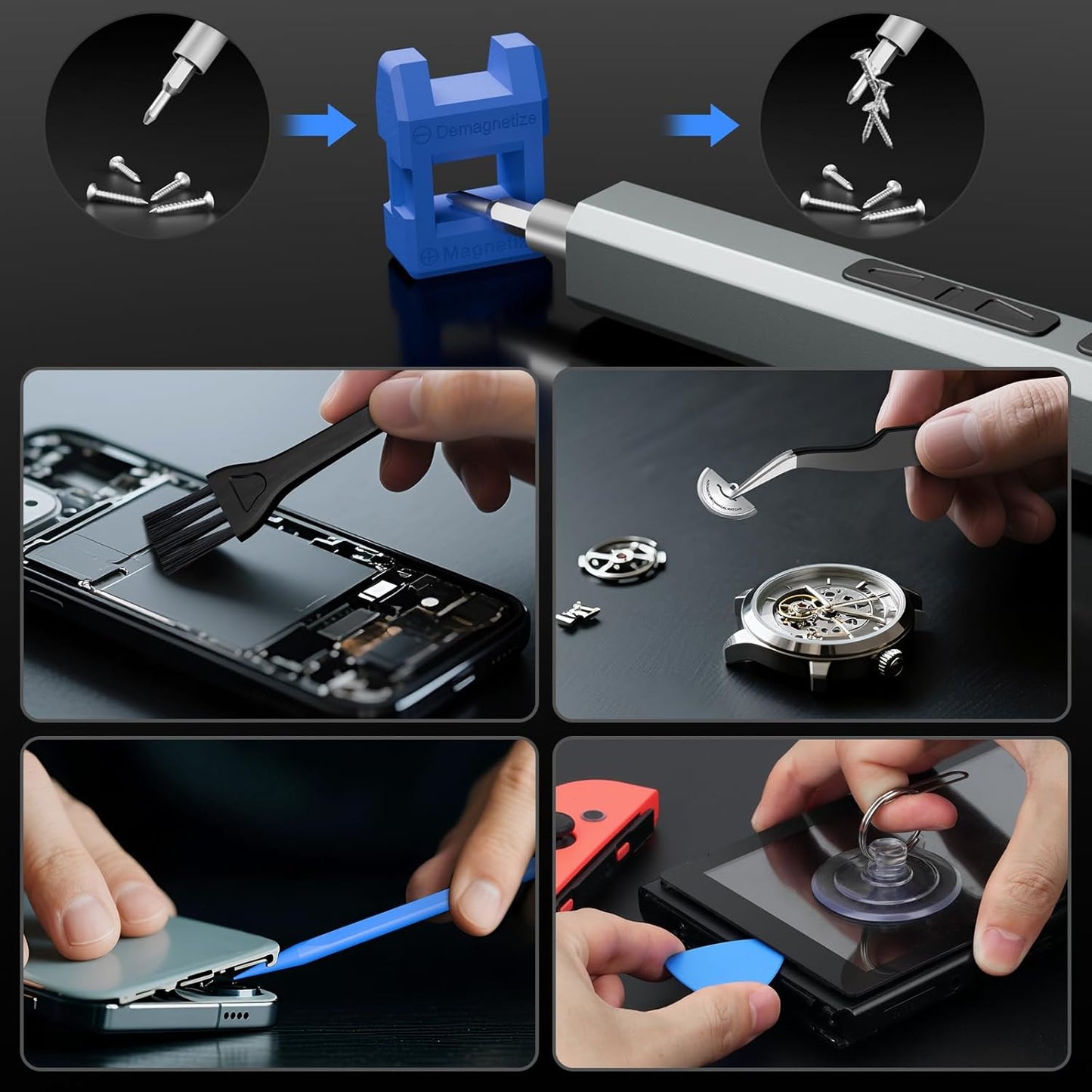 STREBITO 144-in-1 Electric Screwdriver Set - Precision Tool Kit with 120 Magnetic Bits for Electronics & PC Repair