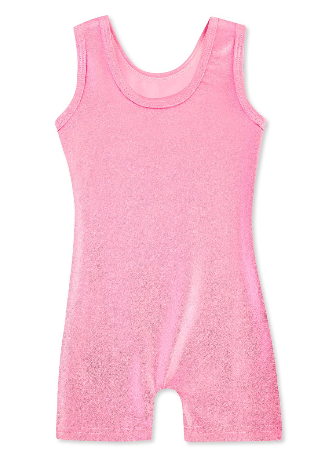 HOZIY 4t Gymnastics Leotards for Girls 5t Kids Leo Gymnastic Biketard Sleeveless With Shorts Clothing Clothes for Child Tumbling Outfits Pink Sparkly Sparkle Bodysuits