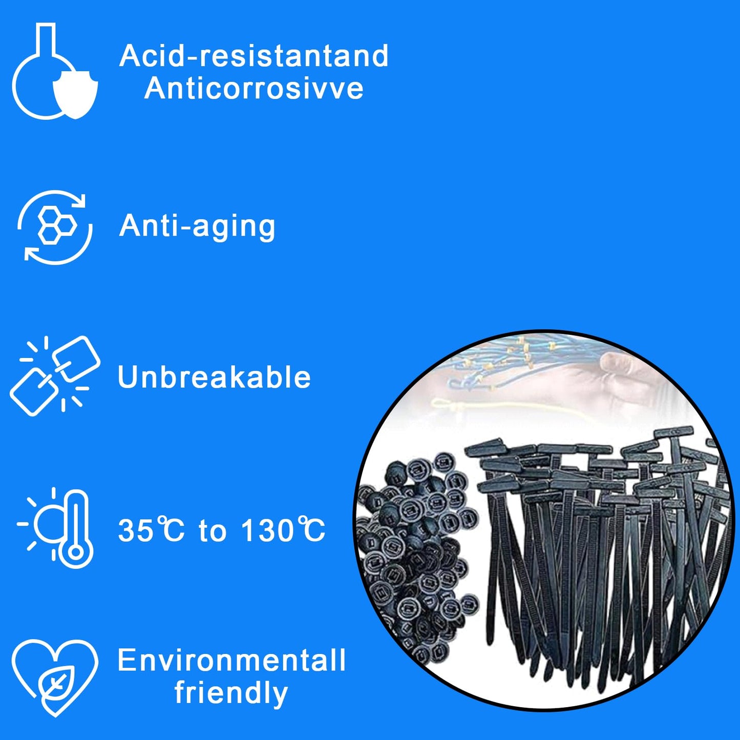 120 Pcs Universal Nylon Cable Tie Buckle - Heavy Duty Self-Locking Zip Tie Holder with Pin & Button Design, UV Resistant for Car Repair & Auto Fastener Replacement