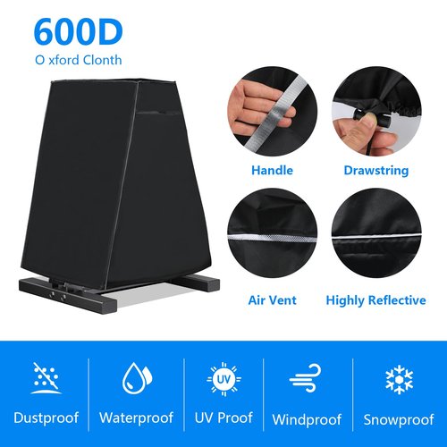 Ddeman Waterproof Oxford Cloth Dumbbell Rack Cover for Compact A-Shape 5-Tier Dumbbell Rack, Home Gym Weight Storage Cover with Drawstring (cover only)
