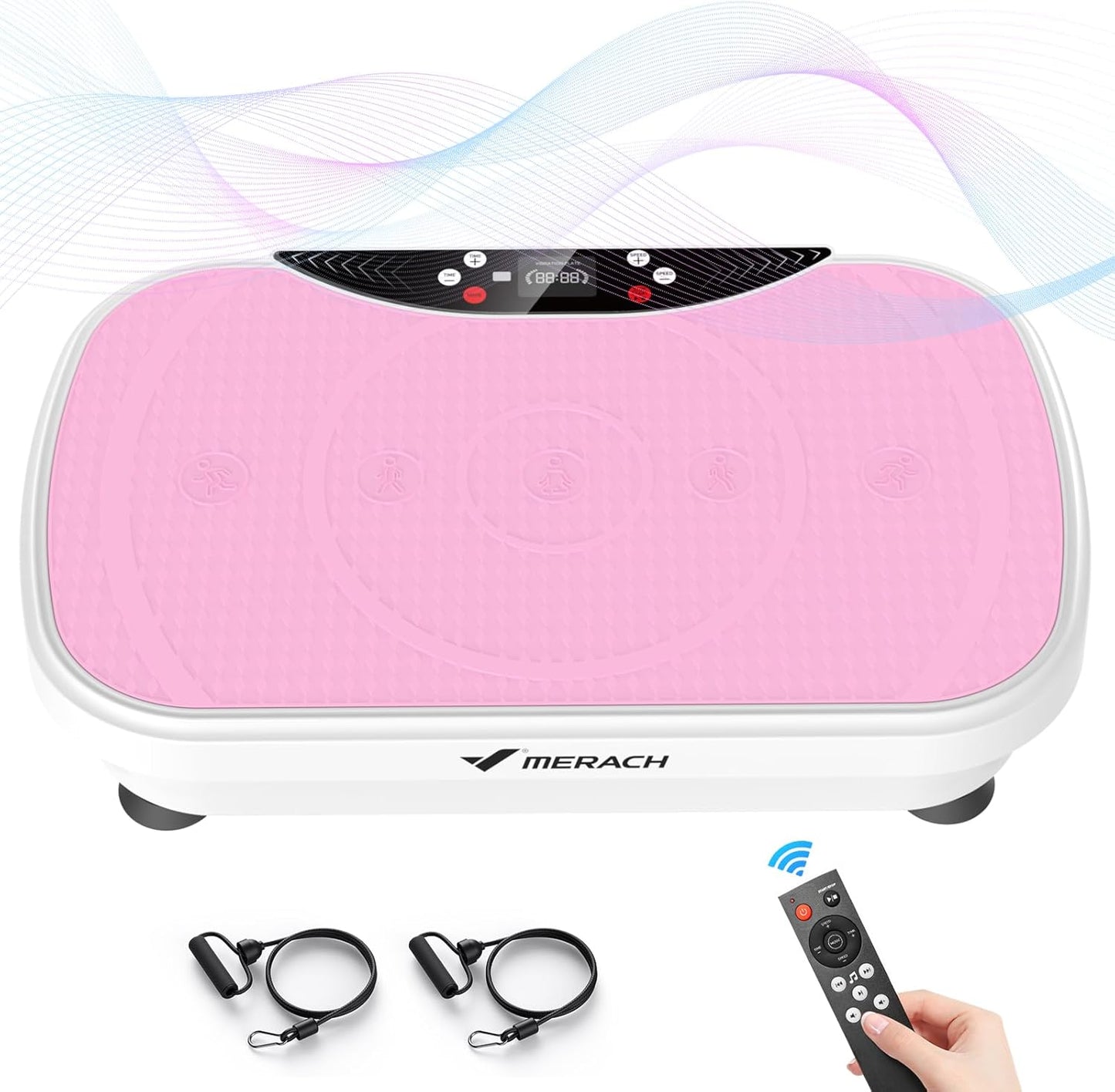 MERACH Vibration Plate Exercise Machine - Bluetooth & LED Display for Weight Loss | Home Workout Equipment