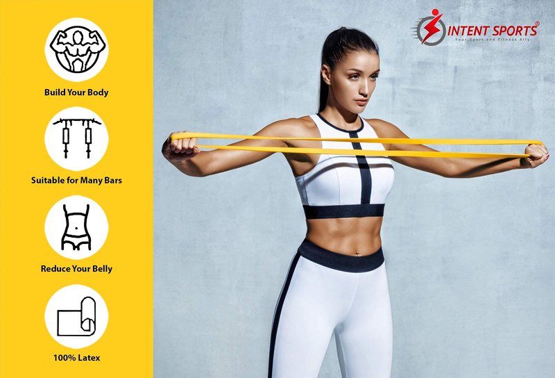 Intent Sports Pull up Assist Band (Yellow)