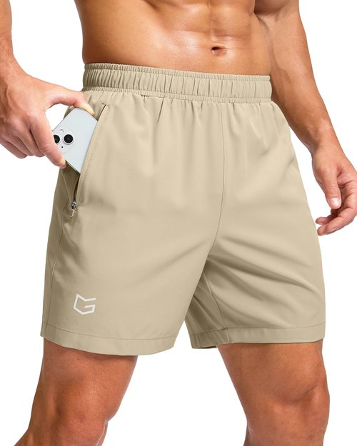 G Gradual Men's Athletic Running Shorts - Quick-Dry Zipper Pockets | Available in 5", 7", 9" Sizes