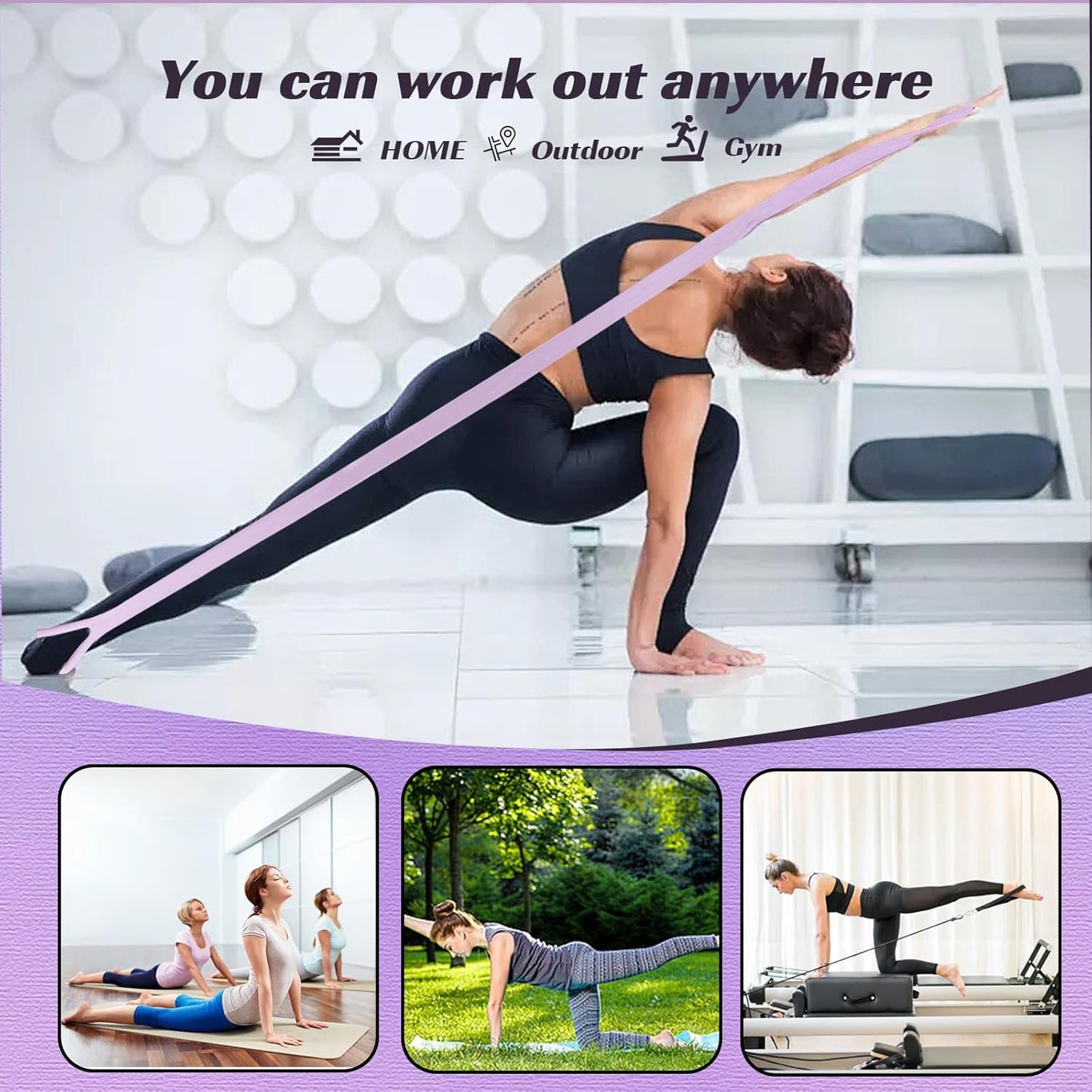 Skiennix Resistance Bands - Figure 8 Fitness Bands with Handles for Effective Arm Workouts