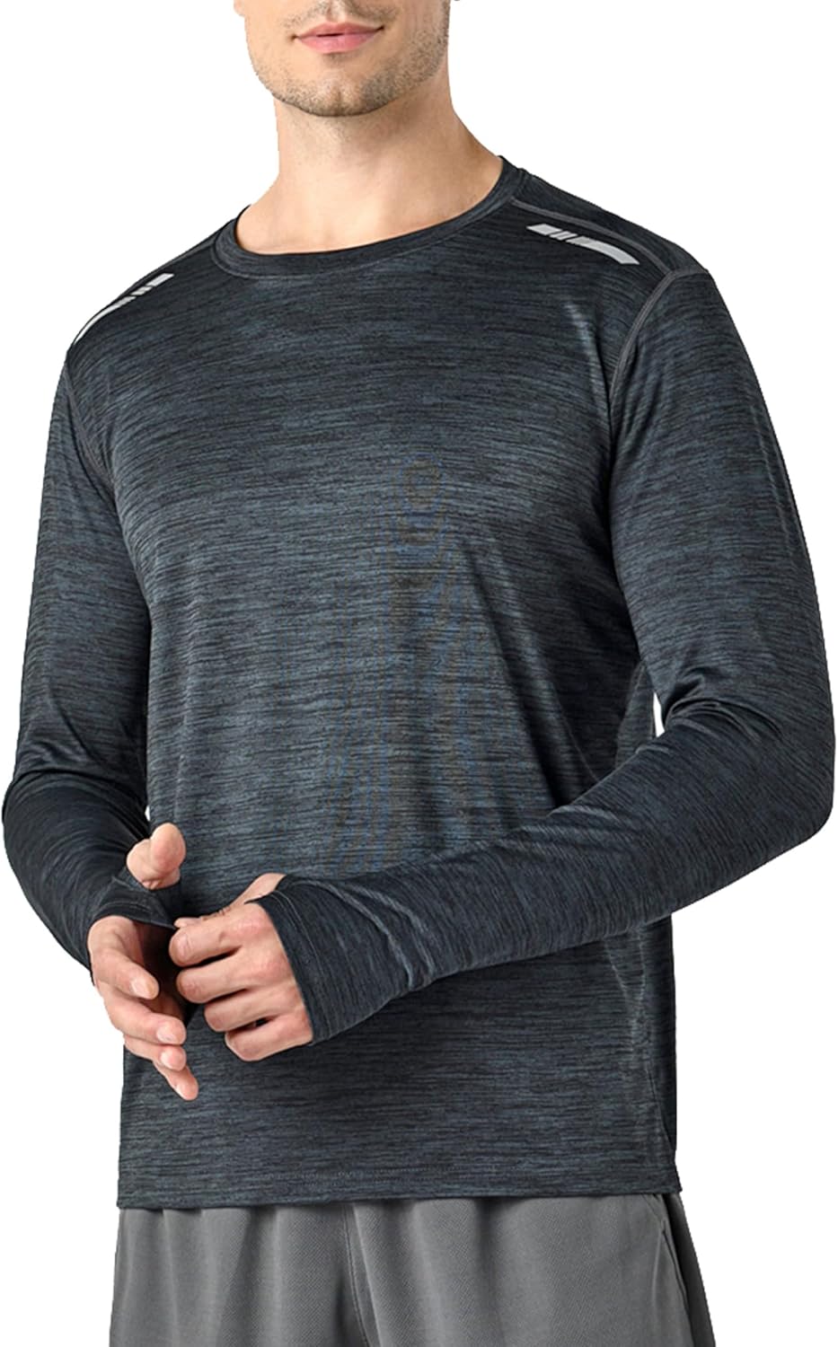 Skiennix Men's Dry Fit Long Sleeve T-Shirts - Lightweight Athletic Tops with Thumb Holes | 3 Pack