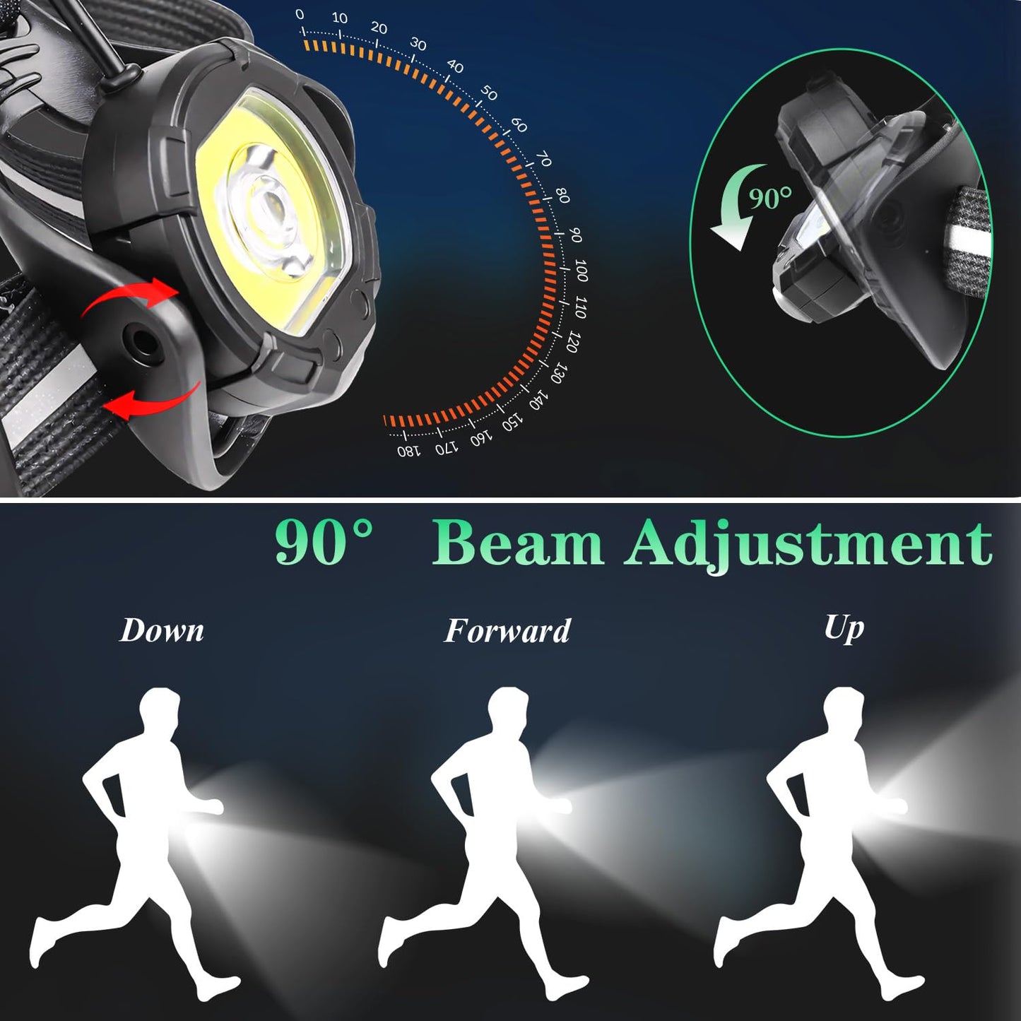 Running Light for Runners, Light Up Vest with Rear Red Warning Light, Black