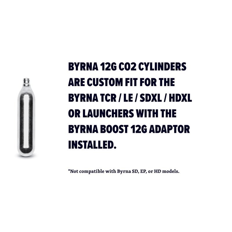 Byrna 12 Gram CO2 + Oiler Cartridges | 10 Count Pack | for Byrna LE/CLXL/HDXL/SDXL and TCR - (9 CO2 + 1 Oiler Cylinders)