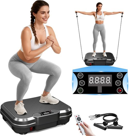 AoraPulse Vibration Plate - Full Body Workout Machine for Weight Loss & Lymphatic Drainage | 400 Lbs Capacity