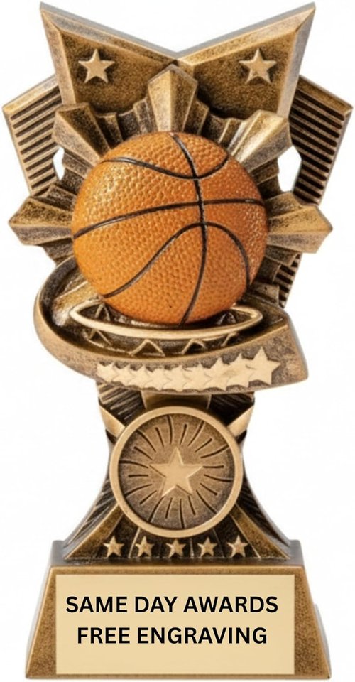 Champion V Sports Trophy - Custom Engraved 6-Inch Award for Youth & Adult Sports Teams | Perfect for Tournaments & MVPs