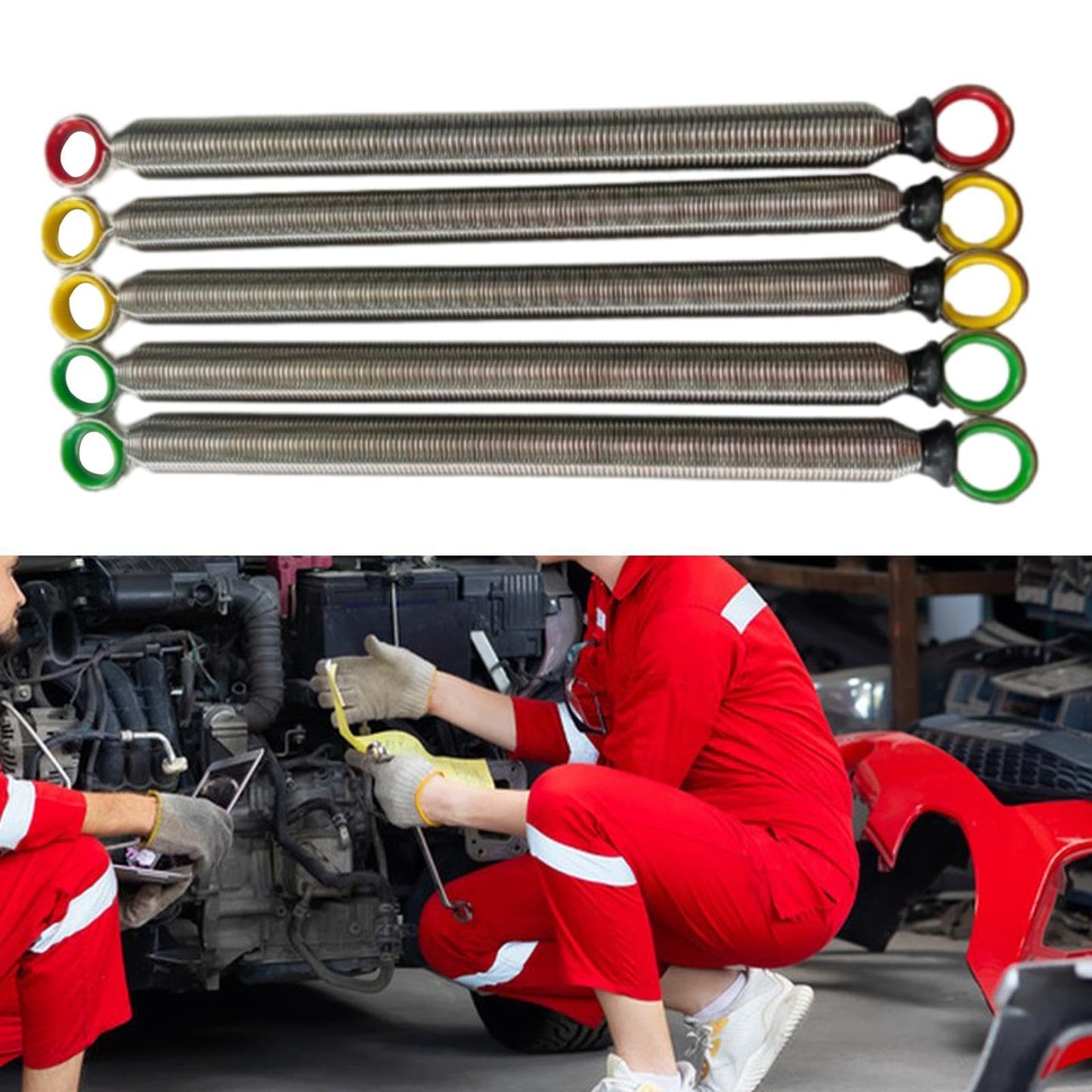 Colaxi 5pcs Pilates Reformer Pilate Equipment Accessories Wire Steel Tension Spring