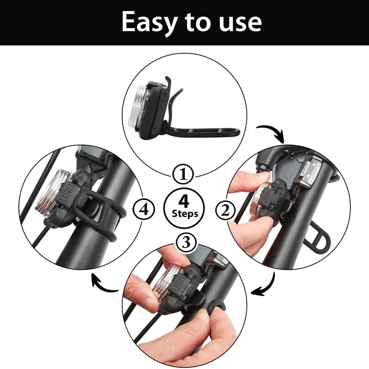 12 Pcs Bike Rubber Straps Bike Light Mount Bicycle Light Band Bicycle Silicone Band for Flashlight Cell Phones Speaker Holder Handlebar Sets