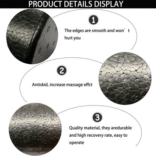 High Density Foam Roller by Travel Size - Perfect for Back Stretching, Yoga & Physical Therapy | 12" X 4" Round (Black)