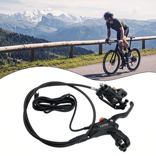 E-Bike Hydraulic Disc Brake Set Electric Power Control Shifter, Aluminum Front 140/160mm Rear 160/180mm Brake Rotors, Left/Right-Front/Rear Braking Direction For Scooter And Motorcycle(front+rear)