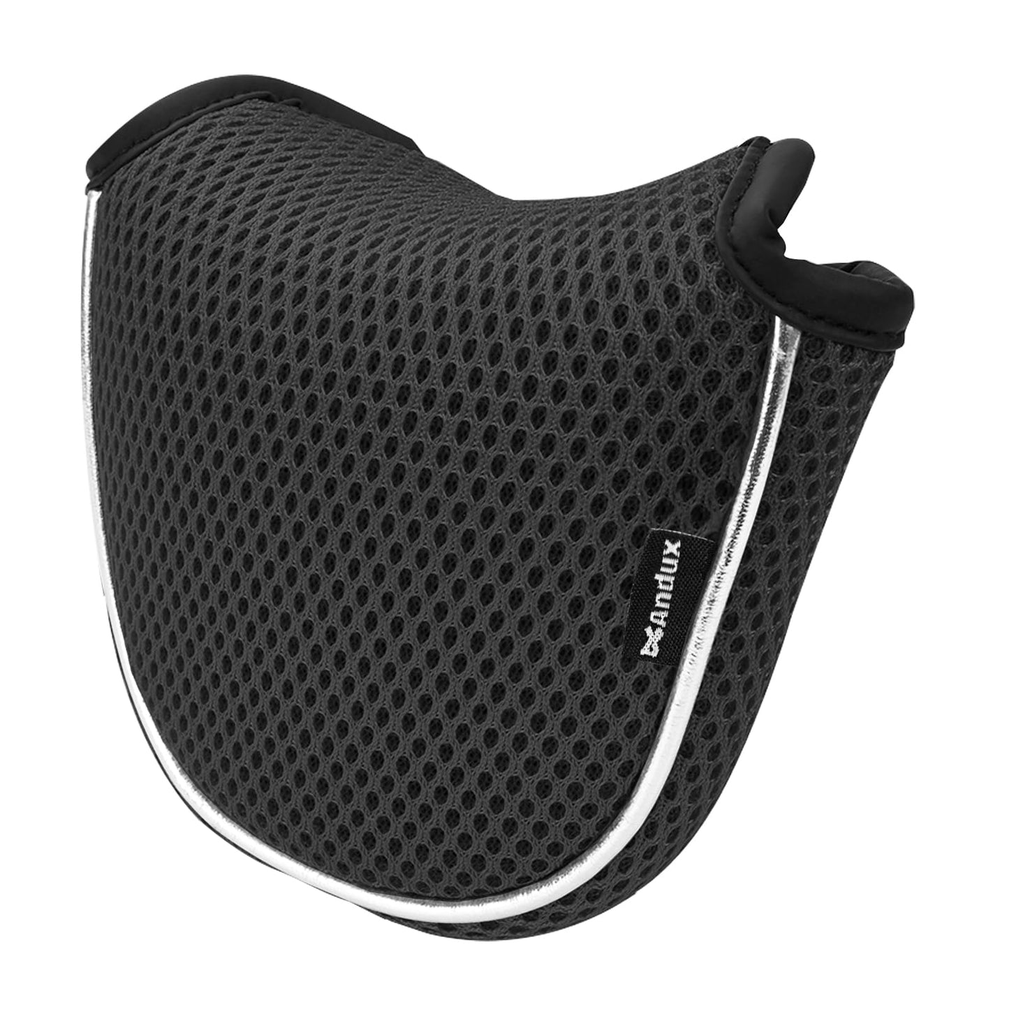 Andux Mesh Golf Putter Head Covers for Low Center Shaft Putter MT/TG22, Semicircle Black