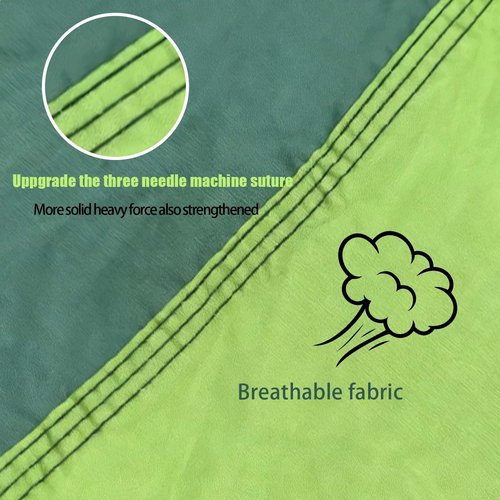 Camping Hammocks,Single Hammock with Tree Straps,Portable Lightweight Parachute Nylon Camping Gear for Outside Hiking Beach Backpack Survival Travel (Green)