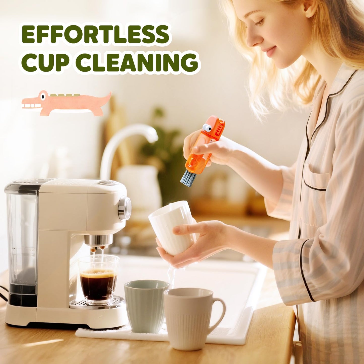 3 in 1 Cup Lid Gap Cleaning Brush Set,Silicone Cup Lid Gap Cleaner, Multifunctional Bottle Cleaning Brush,Home Kitchen Crevice Brush Tools (3 Pack)