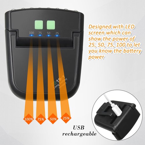Mudder 2 Pieces LED Clip on Cap Lights USB Rechargeable Cap Flashlight Clip Waterproof Bright Hat Flashlight Headlamp for Fishing Camping Hand Work (Black,Orange)