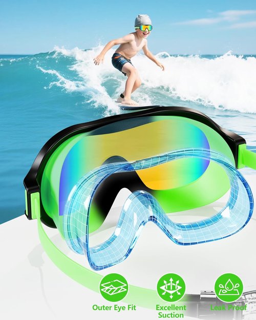 Aegend Swim Goggles for Kids 3-15 | Anti-Fog, UV Protection & Wide Vision - Waterproof Design