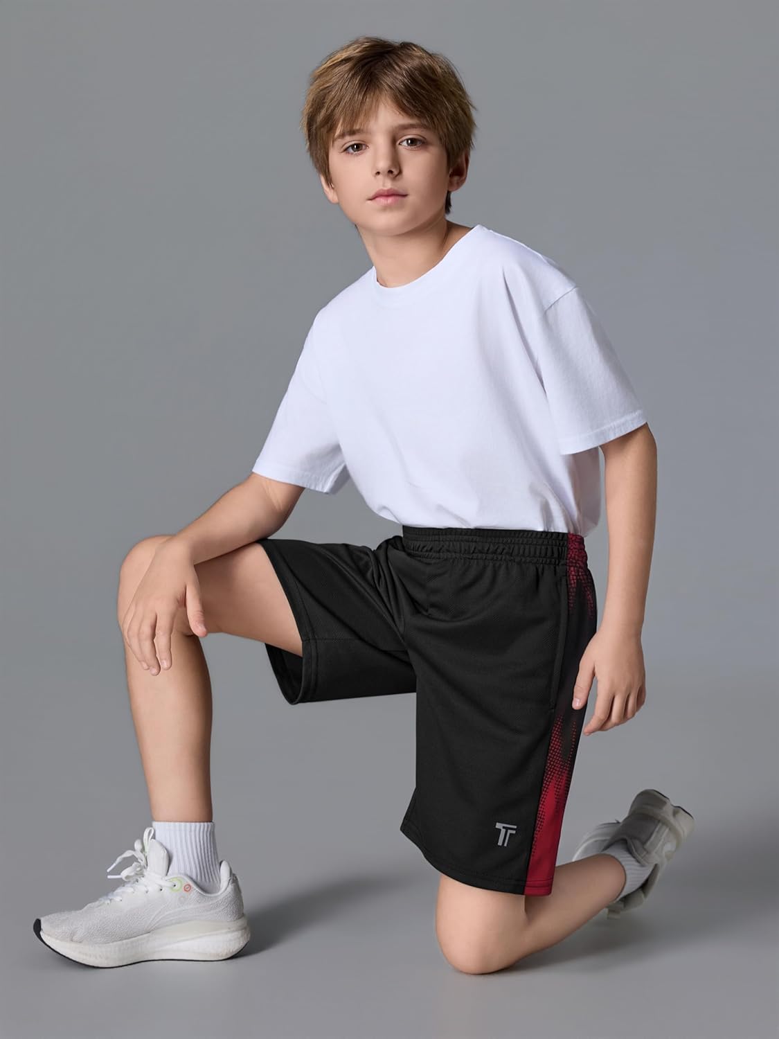 Skiennix Boys Athletic Shorts - Quick Dry Mesh Basketball Shorts with Pockets | 5 Pack for Teens