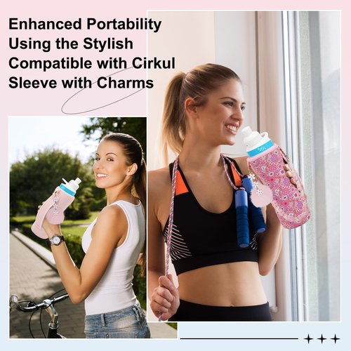 Upgrade Your Hydration Experience Compatible with Cirkul Accessories: Sleek Compatible Cirkul Water Bottle Sleeve, Stylish Compatible Cirkul Charms, Durable Straps, Handy Bottle Handle & More