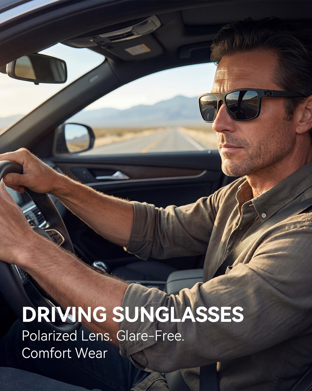 Polarized Sunglasses for Men - UV Protection, Lightweight Design for Driving, Fishing & Golf