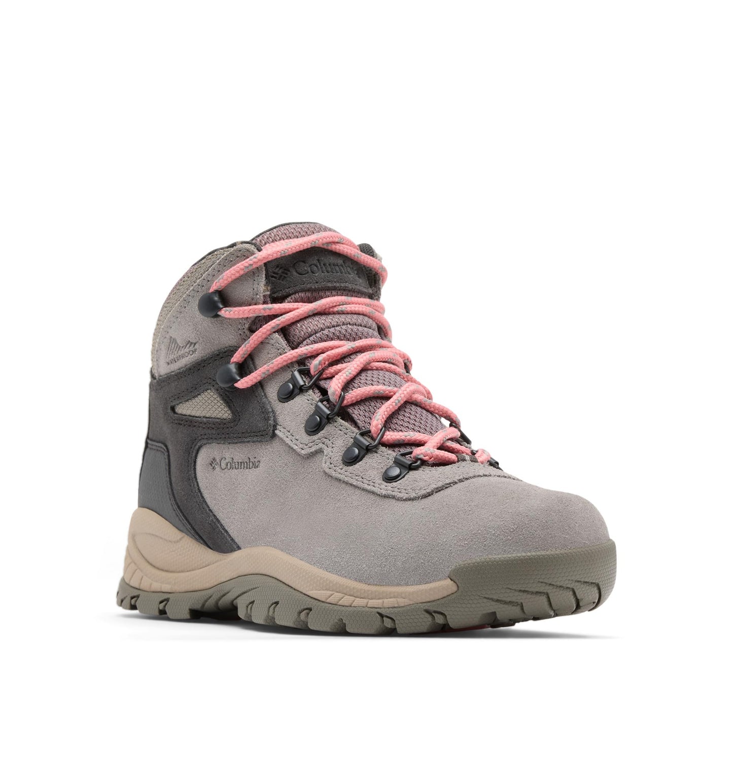 Columbia Womens Newton Ridge Plus Waterproof Amped, Stratus/Canyon Rose, 7.5 Wide
