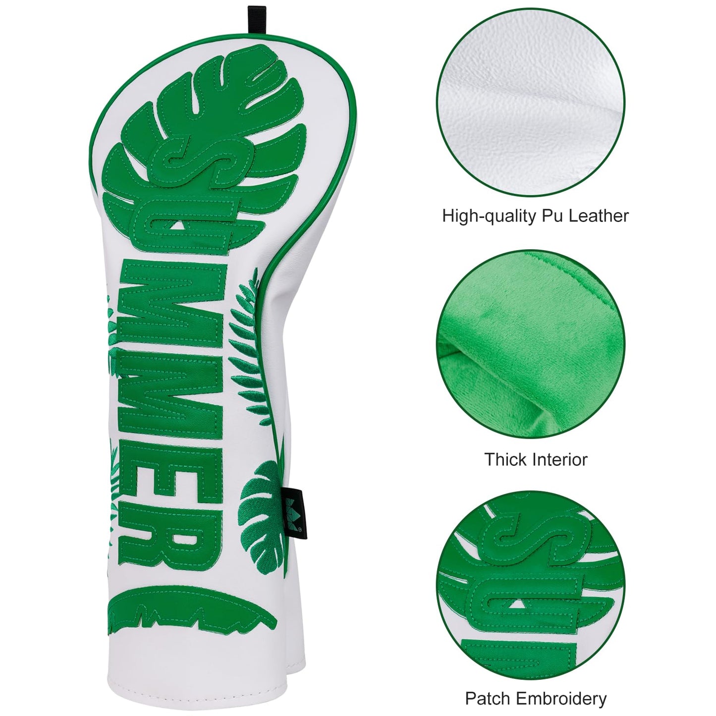 Craftsman Golf Club Cover Summer Driver Headcover Golf Head Cover Leather Driver Head Cover for Men Women 3-Pieces Design Golf Gift
