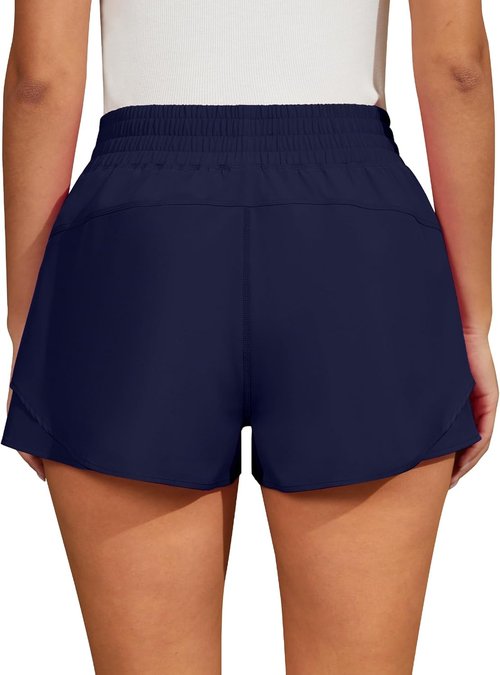 FireSwan Women's 2-in-1 Running Shorts - High Waisted, Quick Dry, Flowy Design with Pockets