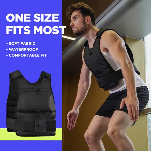 M Mike Sport Adjustable Weighted Vest Men 13-22lbs Body Weight Vests Fast Adjust Weight Vest for Women Workouts Equipment for Strength Training Running (Adjustable 13~22LB)