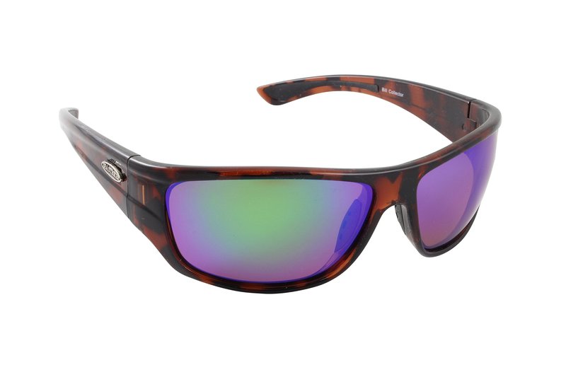 Sea Striker Bill Collector Polarized Sunglasses, Tortoise Frame, Green Mirror Lens
