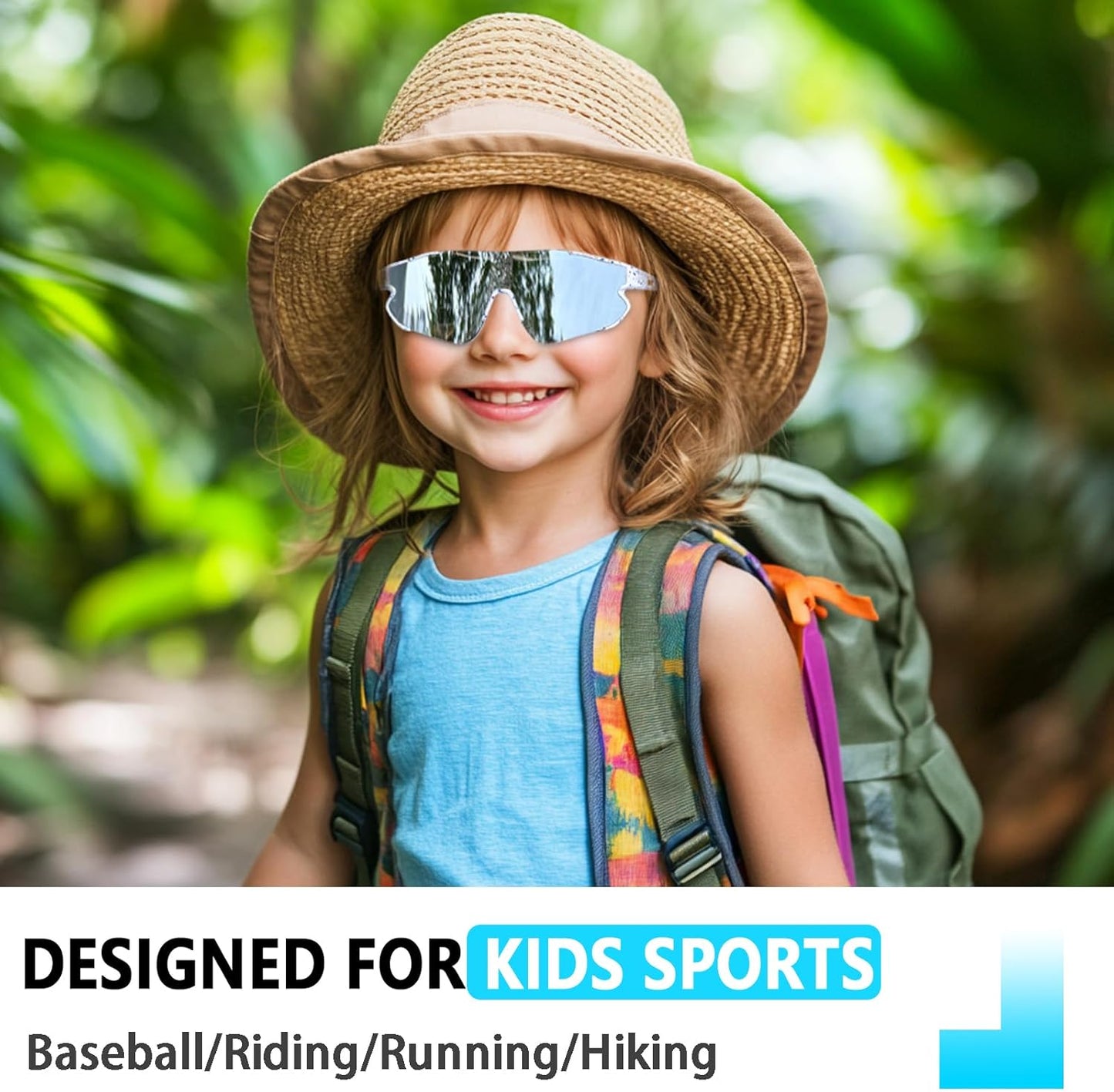 Skiennix Kids Sunglasses - UV400 Protection for Boys & Girls | 3-Pack Youth Sports Goggles (Ages 4-12)