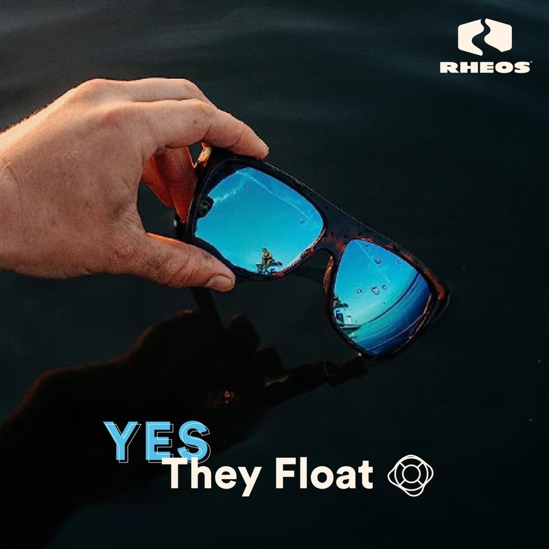Rheos Biscayne XL | Tortoise | Emerald | Floating Polarized Sunglasses | 100% UV Protection | Boating & Fishing