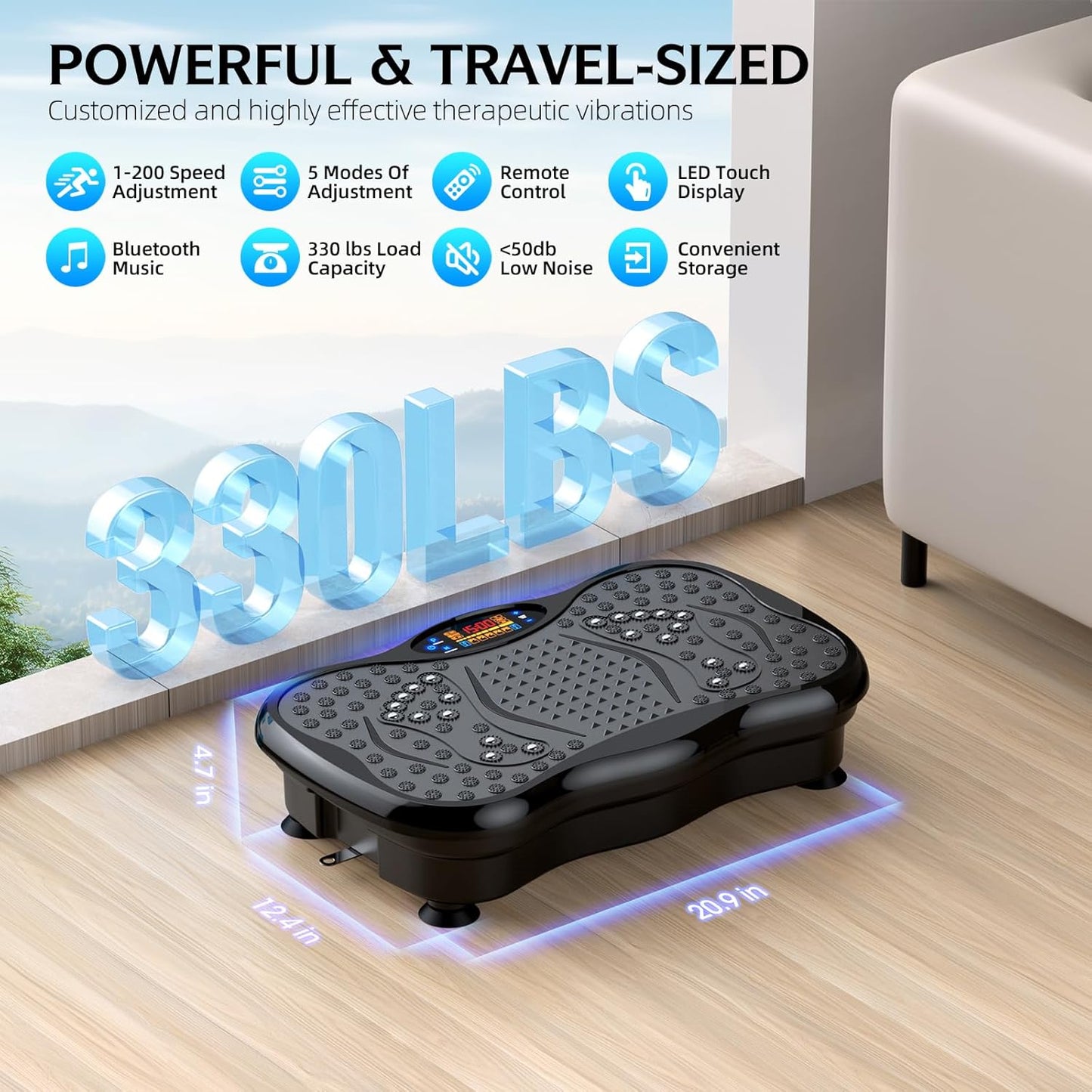Skiennix Vibration Plate Exercise Machine - Whole Body Workout for Weight Loss & Muscle Recovery | Bluetooth & Remote Control